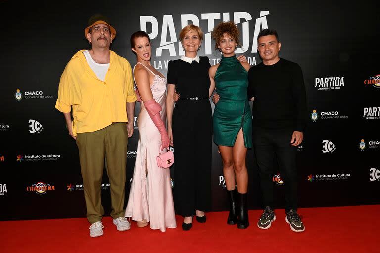 Nicolás García Hume, Miriam Lanzoni, Lucila Gandolfo, Nadia Fürst y el director Diego Suárez, los que hicieron posible Partida, el film que cuenta la historia de vida de Lanzoni