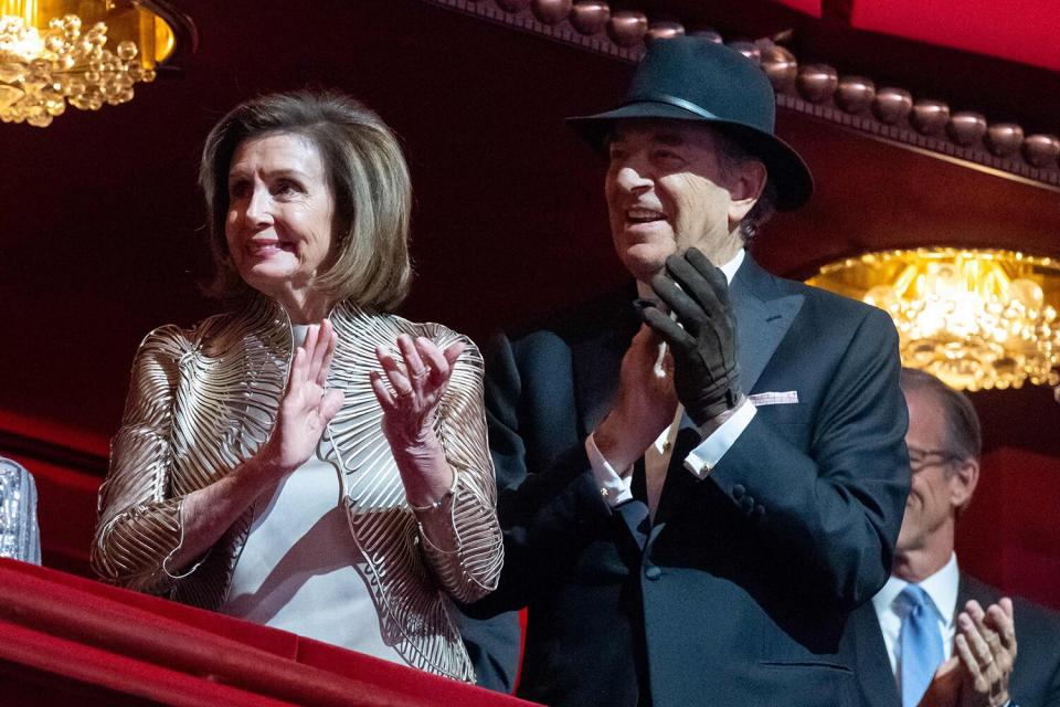 US House Speaker Nancy Pelosi (D-CA) and husband Paul Pelosi attend the 45th Kennedy Center Honors at the John F. Kennedy Center for the Performing Arts in Washington, DC