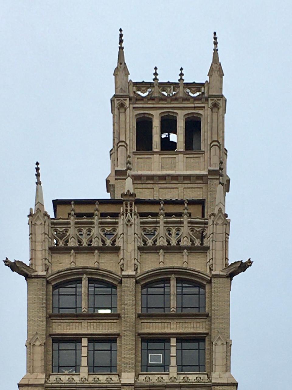 The top of the Jackson Building