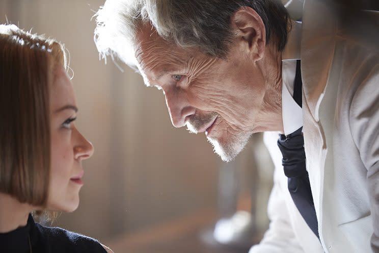 Tatiana Maslany as Rachel Duncan and Stephen McHattie as P.T. Westmorland in BBC America’s ‘Orphan Black.’ (Photo Credit: Ken Woroner/BBC America)