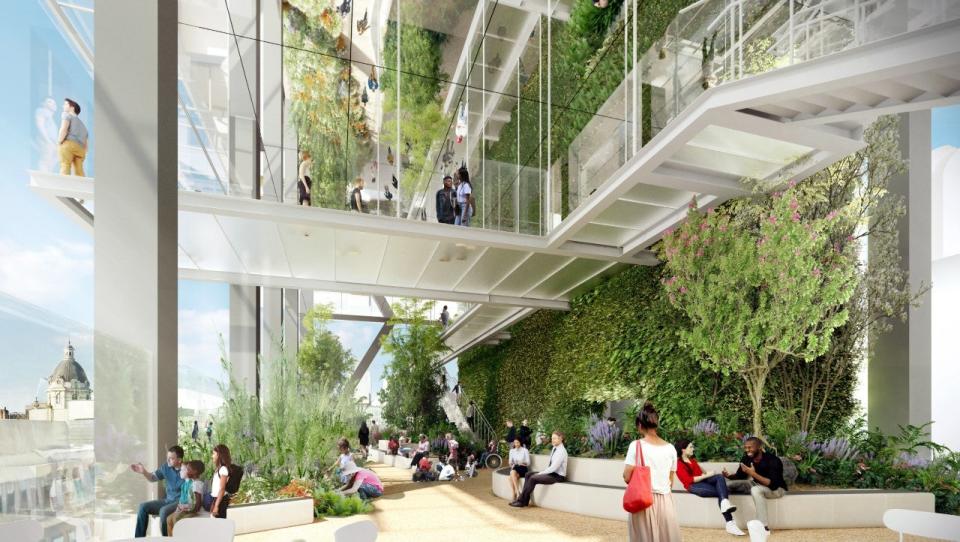 A new office development is planned in the City with a garden terrace (press image city of london)