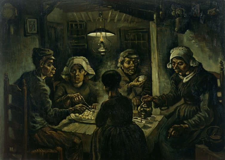 <span class="caption">The Potato Eaters (1885).</span> <span class="attribution"><span class="source">Vincent van Gogh, Van Gogh Museum</span></span>