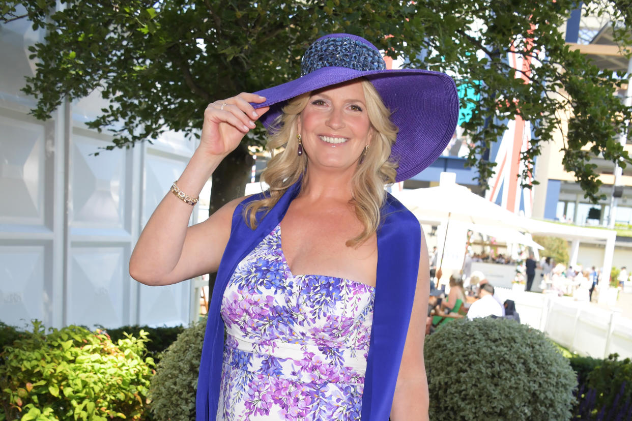 ASCOT, ENGLAND - JUNE 15: Penny Lancaster attends Royal Ascot 2022 at Ascot Racecourse on June 15, 2022 in Ascot, England. (Photo by David M. Benett/Dave Benett/Getty Images for Royal Ascot)