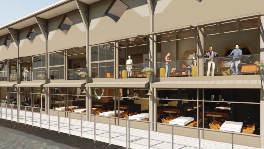 Renderings of a planned Heritage Distilling Company tasting room in Coos Bay. May 16, 2024 (courtesy The Mill Casino).