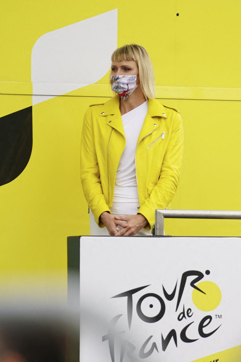 Charlène de Monaco aux couleurs du Tour de France