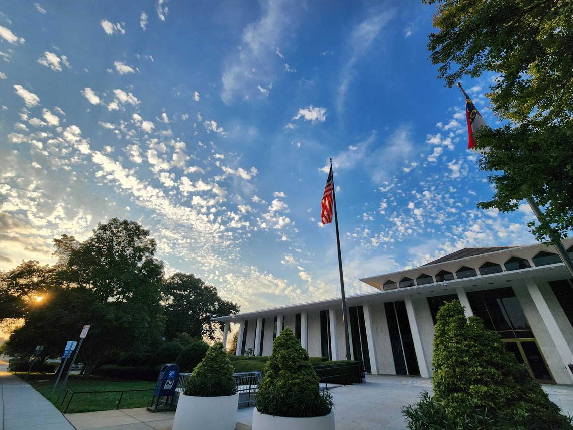 The North Carolina Legislative Building in downtown Raleigh, N.C., pictured on Tuesday evening, Sept. 6, 2023.