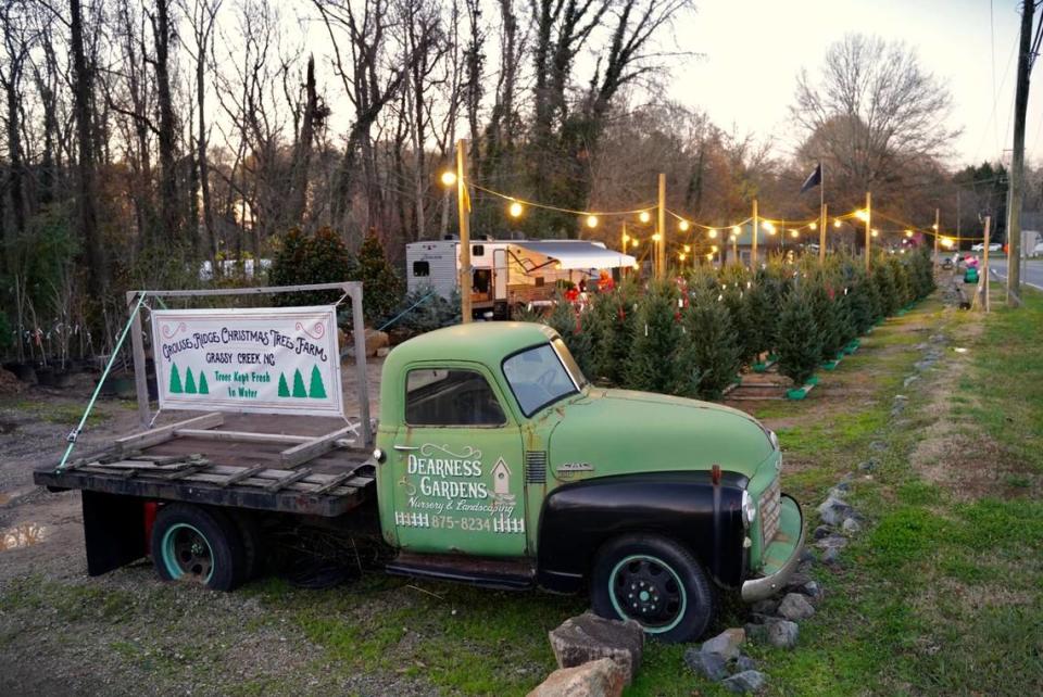 Grouse Ridge Christmas Tree Farm is selling Christmas trees at Dearness Gardens in Huntersville.