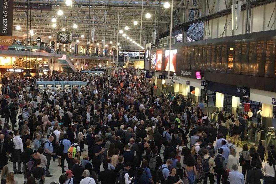 Waterloo: Passengers faced major disruption at the busy transport hub: Twitter/Terry Molyneaux