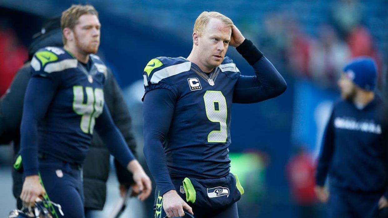 <div>SEATTLE, WA - DECEMBER 24: Punter Jon Ryan #9 of the Seattle Seahawks warms up before an NFL game against the Arizona Cardinals at CenturyLink Field on December 24, 2016 in Seattle, Washington.</div> <strong>(Otto Greule Jr / Getty Images)</strong>