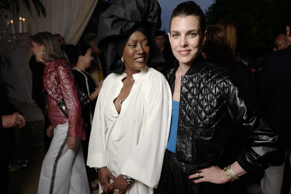 Khadja Nin and Charlotte Casiraghi at the Chanel party at Villa La Vigie. - Credit: Stéphane Feugère