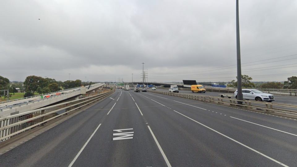 Police believe the Honda Odyssey van lost control after  a minor collision with another car as it travelled inbound on the West Gate Fwy at Port Melbourne shortly after 6pm on Sunday. NATHAN