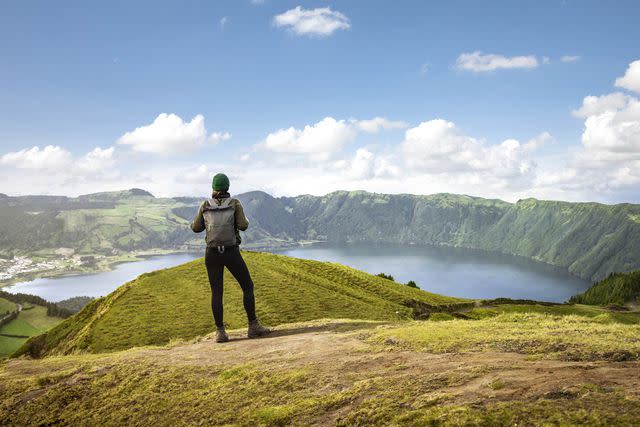 Lagoa do Fogo is a crater lake within the Agua de Pau Massif