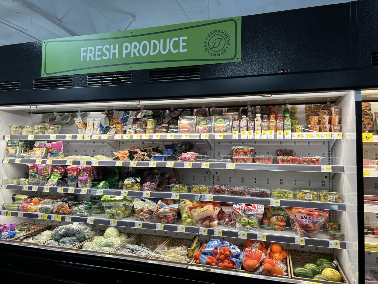 produce section at DG market