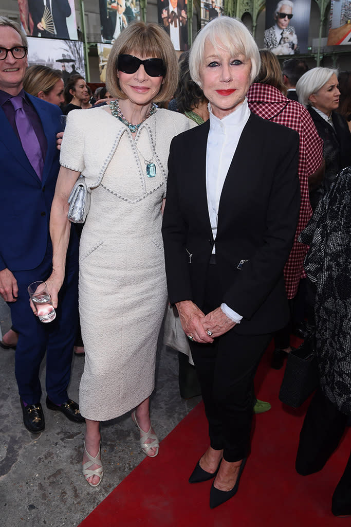 Anna Wintour (L) and Helen Mirren. - Credit: David Fisher/Shutterstock