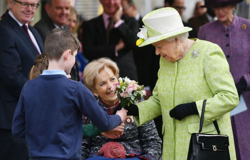 <p>Queen Elizabeth is visiting Somerset today, and the British monarch has a whole slate of engagements planned for her time in the county in south west England. Multiple equestrian-themed events are on the schedule for the horse-loving Queen. Notably, she will name a new police horse. She'll also officially open the Queen Elizabeth Music School at King's Bruton School, and will visit Hauser & Wirth Gallery. See all the best photos from her trip here. </p>