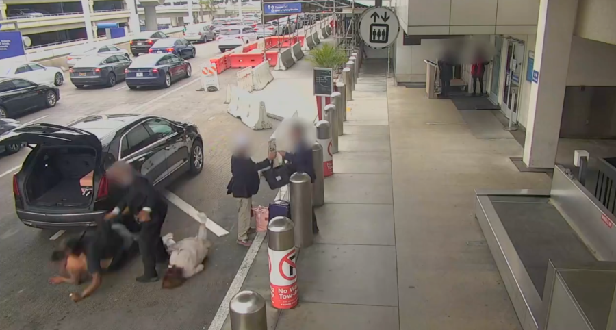 Elderly woman left unconscious amid violent brawl at LAX