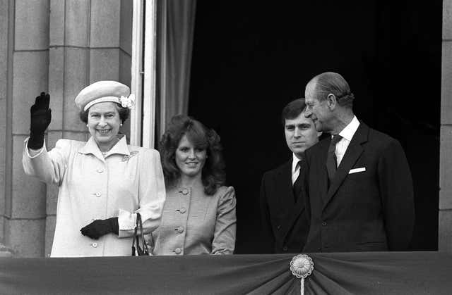 Sarah, Andrew and the Queen and the Duke of Edinburgh