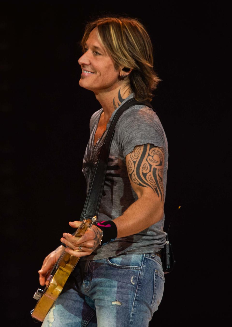 Keith Urban performs at Bridgestone Arena for his musical tour "The Speed of Now" in Nashville, Tenn., Friday, Oct. 7, 2022.