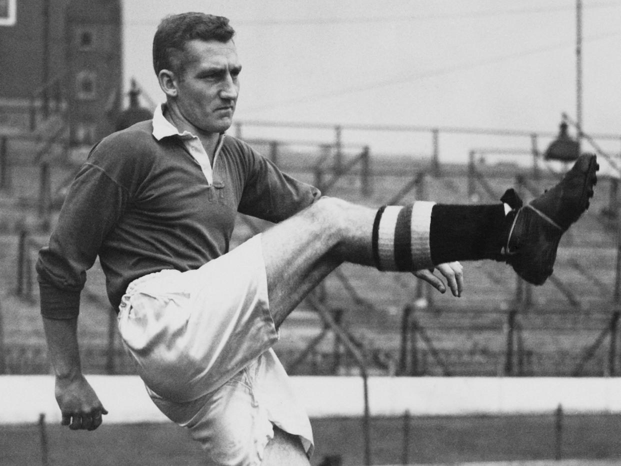 Bentley, pictured in 1953, scored nine goals between 1949 and 1955: Getty