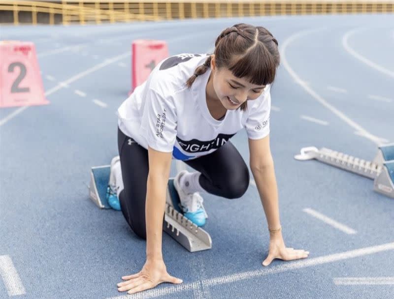  黃沐妍短跑破了大會紀錄。（圖／翻攝自全明星運動會 IG）