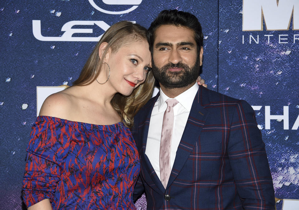 Kumail Nanjiani and Emily V. Gordon attend the world premiere of "Men in Black: International" in June. (Photo: Evan Agostini/Invision/AP)