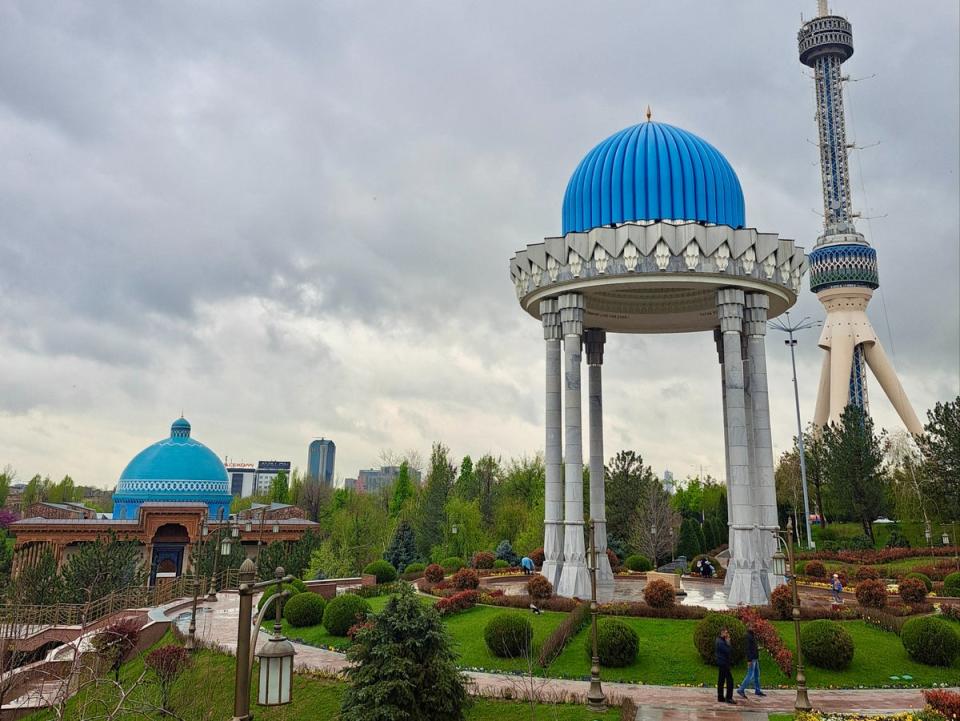 Tower of power: Tashkent TV tower, seen from one of the city’s parks (Sean Moulton)