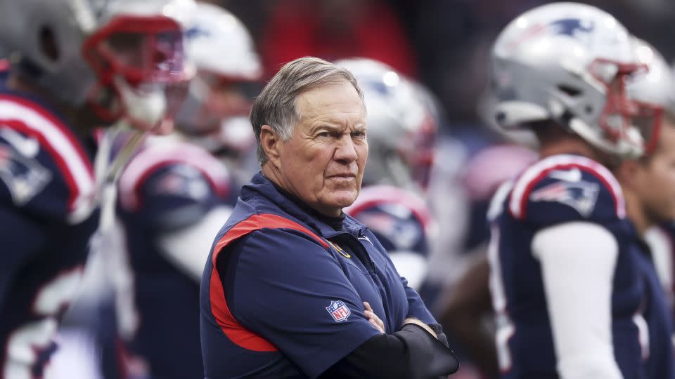 Belichick looks on during the Patriots' game against the Indianapolis Colts at Deutsche Bank Park in Frankfurt, Germany. - Alex Grimm/Getty Images
