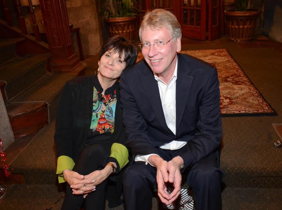 Steve Kent, Senior Executive Vice President, Programming, Sony Pictures Television, and Jill Farren Phelps, Executive Producer, The Young and the Restless pose for a photo at "The Young And The Restless" 41st Anniversary, on Tuesday, March 25, 2014, in Los Angeles. (Photo by Tonya Wise/Invision/AP)