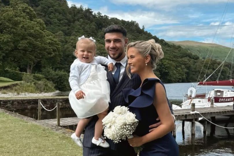 Tommy Fury and Molly-Mae Hague with their daughter, Bambi
