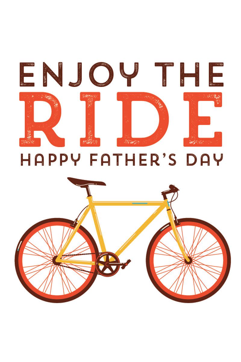 free fathers day cards - enjoy the ride