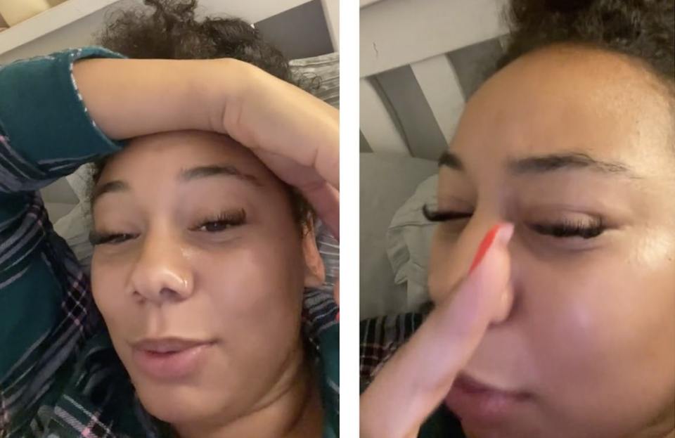TikTok user in a viral video describing how she found out she is due £61 in refunds (credit: rvssianroulette / TikTok)