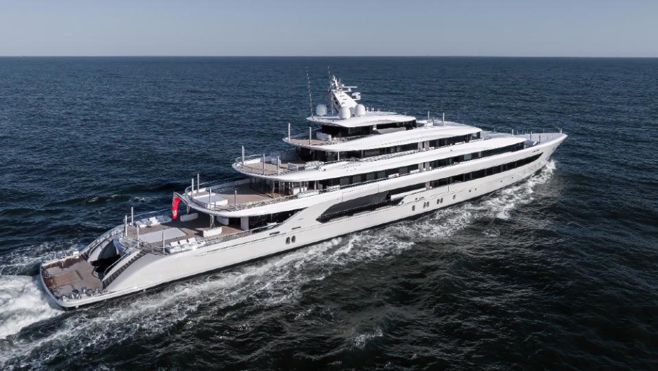 The 345-foot Oceanco 'H2' is emerging after a three-year refit as a brand-new yacht. 