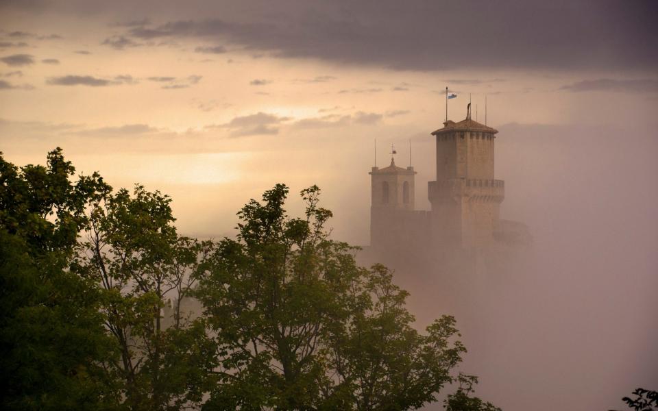 Guaita tower, built in the 11th century, is the oldest of San Marino's three towers - Stockbyte Unreleased