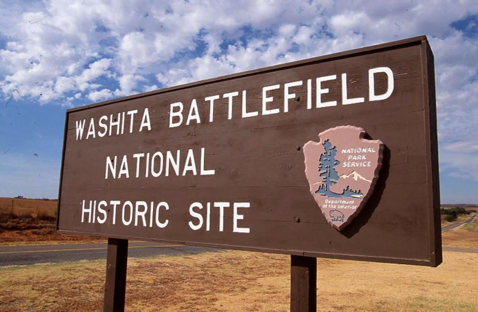 Photograph of a scene at the Washita National Battlefield. Photo taken June 2002. JIM ARGO/COURTESY OKLAHOMA HISTORICAL SOCIETY