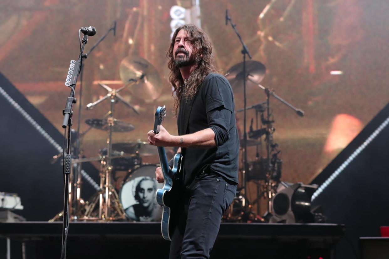 Dave Grohl, leader de Foo Fighters, durant un concert en 2018 - Neilson Barnard - Getty Images via AFP