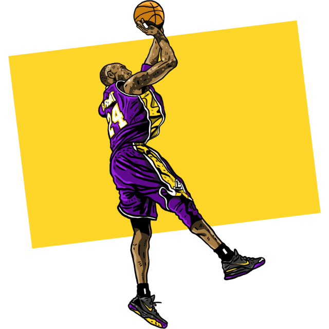 Kobe Bryant Tropical Jersey #24 Los Angeles Lakers 40