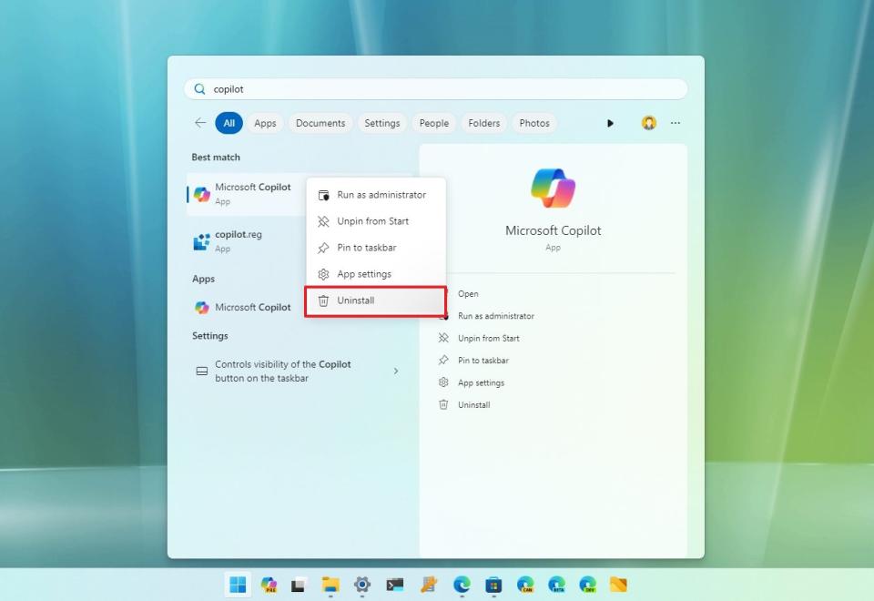 Uninstall Android apps on Windows 11