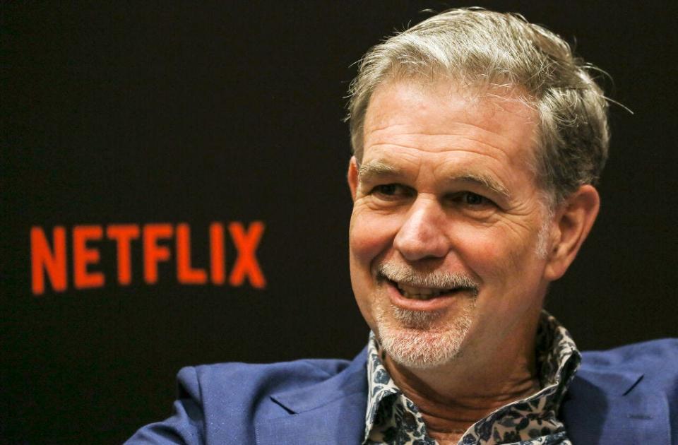 Netflix CEO Reed Hastings speaks during an interview on day two of the Netflix