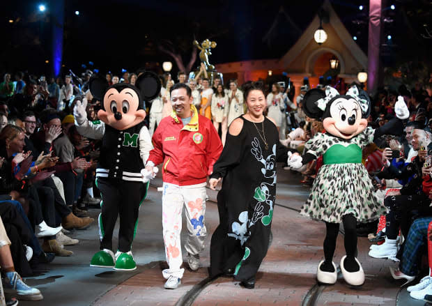 Co-Founders of Opening Ceremony Humberto Leon and Carol Lim at the launch of "Mickey the True Original" at Disneyland. 