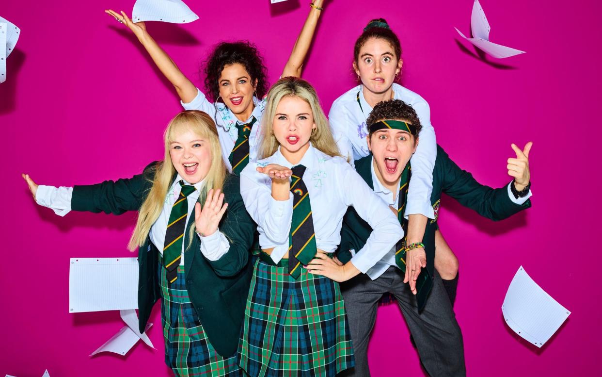 (L-R, Derry Girls cast) Nicola Coughlan, Jamie-Lee O'Donnell, Saoirse Monica Jackson, Louisa Clare Harland, and Dylan Llewellyn - Channel 4