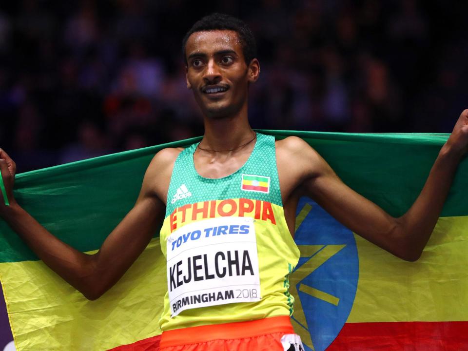 Speaking after winning the men’s 3,000m, Kejelcha told The Independent that his nation’s athletes are fuelled by the incentive of being given land bonuses by the government – not drugs: Getty