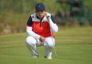 FILE PHOTO: 2016 Rio Olympics - Golf - Preliminary - Women's Individual Stroke Play - Olympic Golf Course - Rio de Janeiro, Brazil - 19/08/2016. Shanshan Feng (CHN) of China lines up her putt on the 13th green during third round women's Olympic golf competition. REUTERS/Kevin Lamarque/File Photo