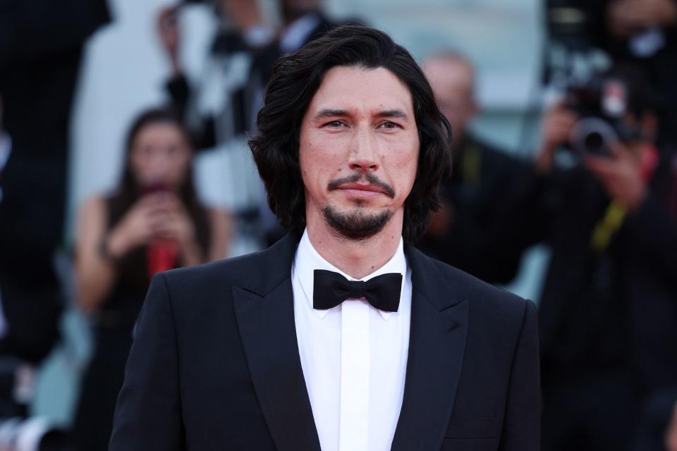 <p> Maria Moratti/Getty</p> Adam Driver attends a red carpet for the movie "Ferrari" at the 80th Venice International Film Festival on August 31, 2023 in Venice, Italy