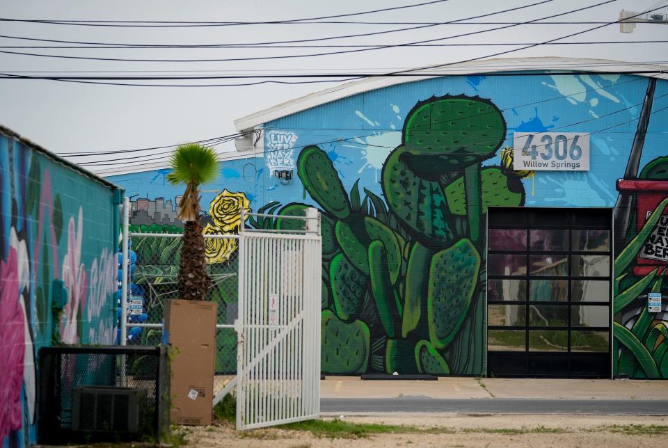 Colorful murals bring new life to many of the renovated warehouses in the St. Elmo Arts District.