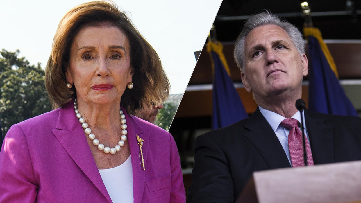 Pelosi and McCarthy(Photos: Nicholas Kamm/AFP via Getty Images, Tom Brenner/Bloomberg via Getty Images)