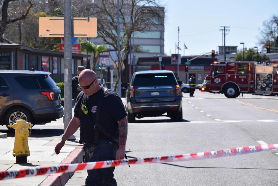 McHenry Avenue was closed from Johnson Street down to the Five Points intersection in Modesto due to an explosives investigation on Thursday, March 14, 2024.