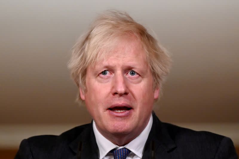 British PM Johnson leads COVID-19 news conference in London