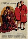 <div class="caption-credit"> Photo by: Babble</div><div class="caption-title">Holiday Plaid and Knit Nightshirts</div>Long "authentic tartan-plaid robes" and "softly brushed" knit night shirts were worn by both ladies and gentlemen. <br> <b><i><a href="http://www.babble.com/mom/25-his-n-her-outfits-from-the-1970s/?cmp=ELP|bbl|lp|YahooShine|Main||011613|||famE|||" rel="nofollow noopener" target="_blank" data-ylk="slk:For 15 more hilariously awkward his-and-her outfits, visit Babble!;elm:context_link;itc:0;sec:content-canvas" class="link ">For 15 more hilariously awkward his-and-her outfits, visit Babble!</a></i></b>