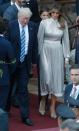 <p>She wore a Dolce & Gabbana dress at the G7 Summit.</p>