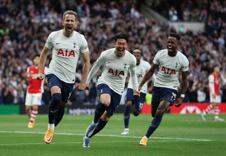 Skipper Harry Kane relishes scoring the first goal last night against arch rivals   (Action Images via Reuters)